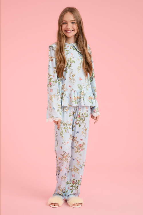 PIJAMA LONGO KIDS PASSAROS VISCOSE